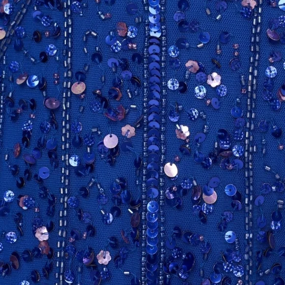 Adrianna Papell Womens Beaded Off Shoulder Gown - Picture 4 of 6